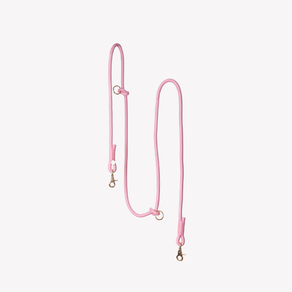 'Pink' - Hands Free Braided Leash
