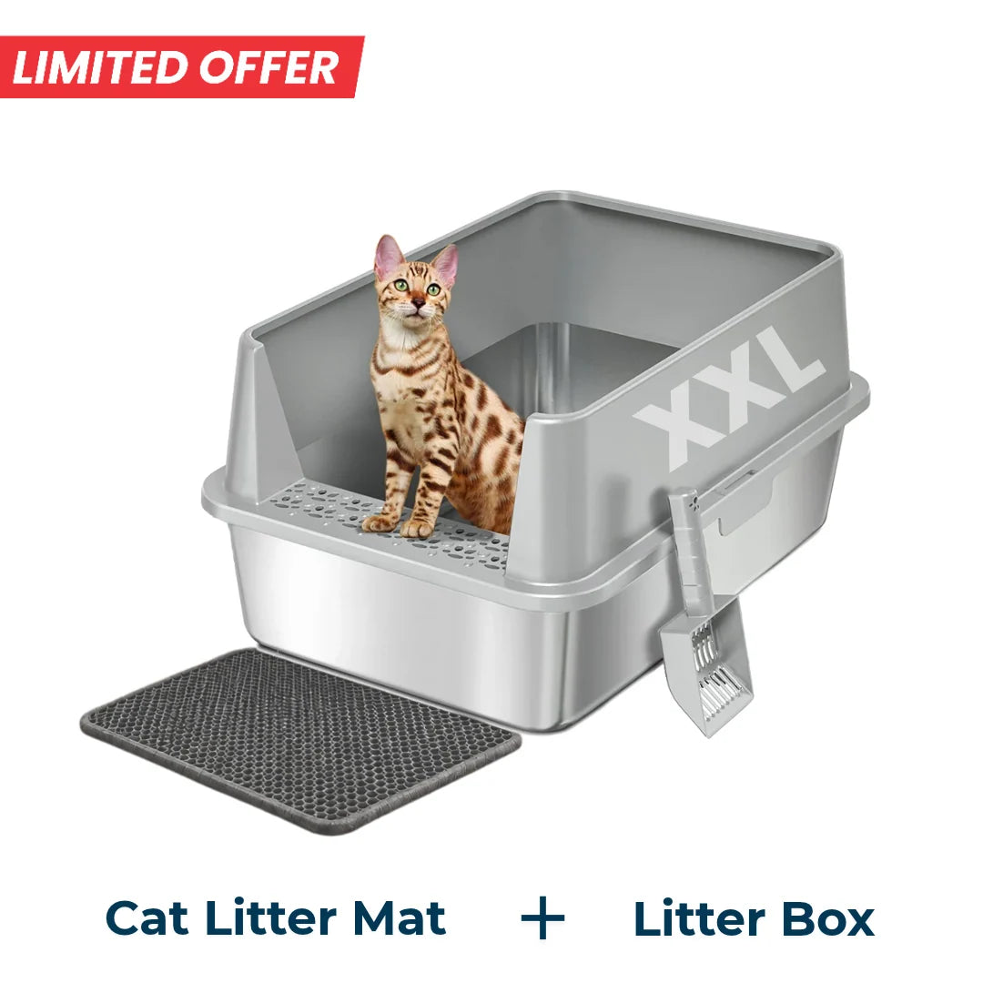 XXL 304 Stainless Steel Cat Litter Box