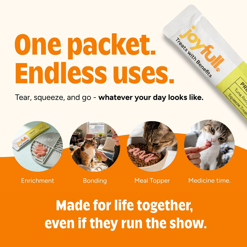 Prebiotic Tuna Squeeze Treats for Cats - 24 Packets