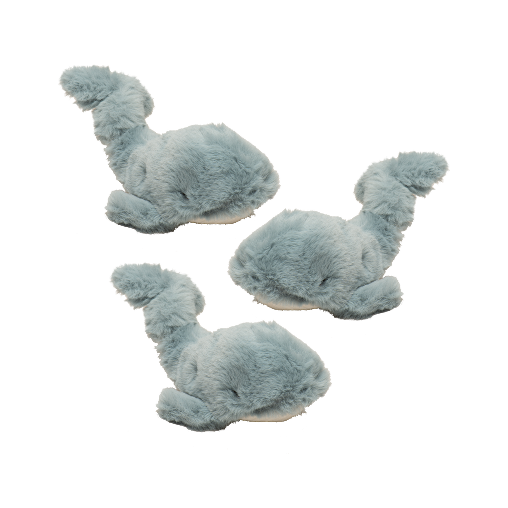 Mobie Whale Wee Huggles® Plush Dog Toys, 3 Pack