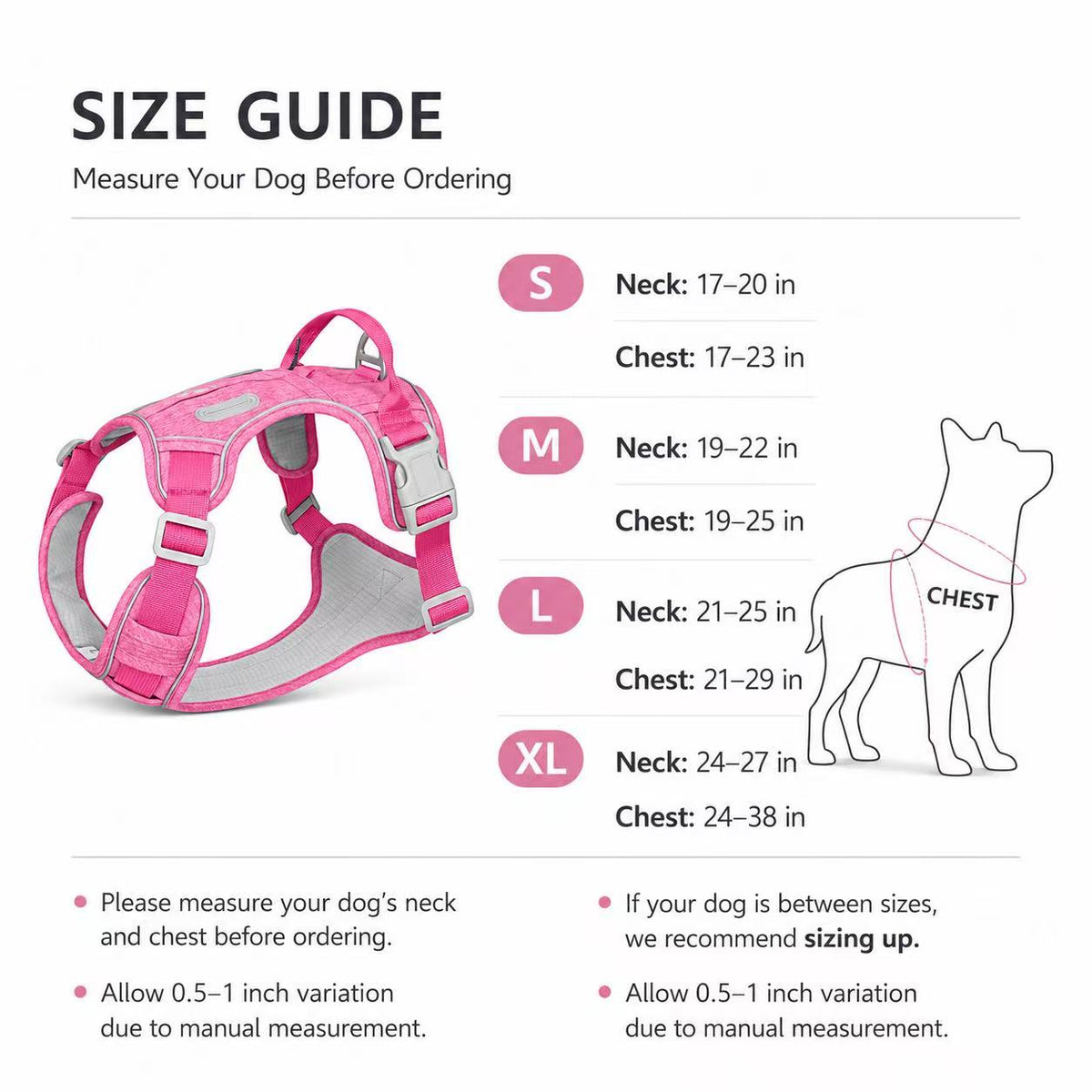 Hidden Tracker Pocket No-Pull Dog Harness, Reflective & adjustable