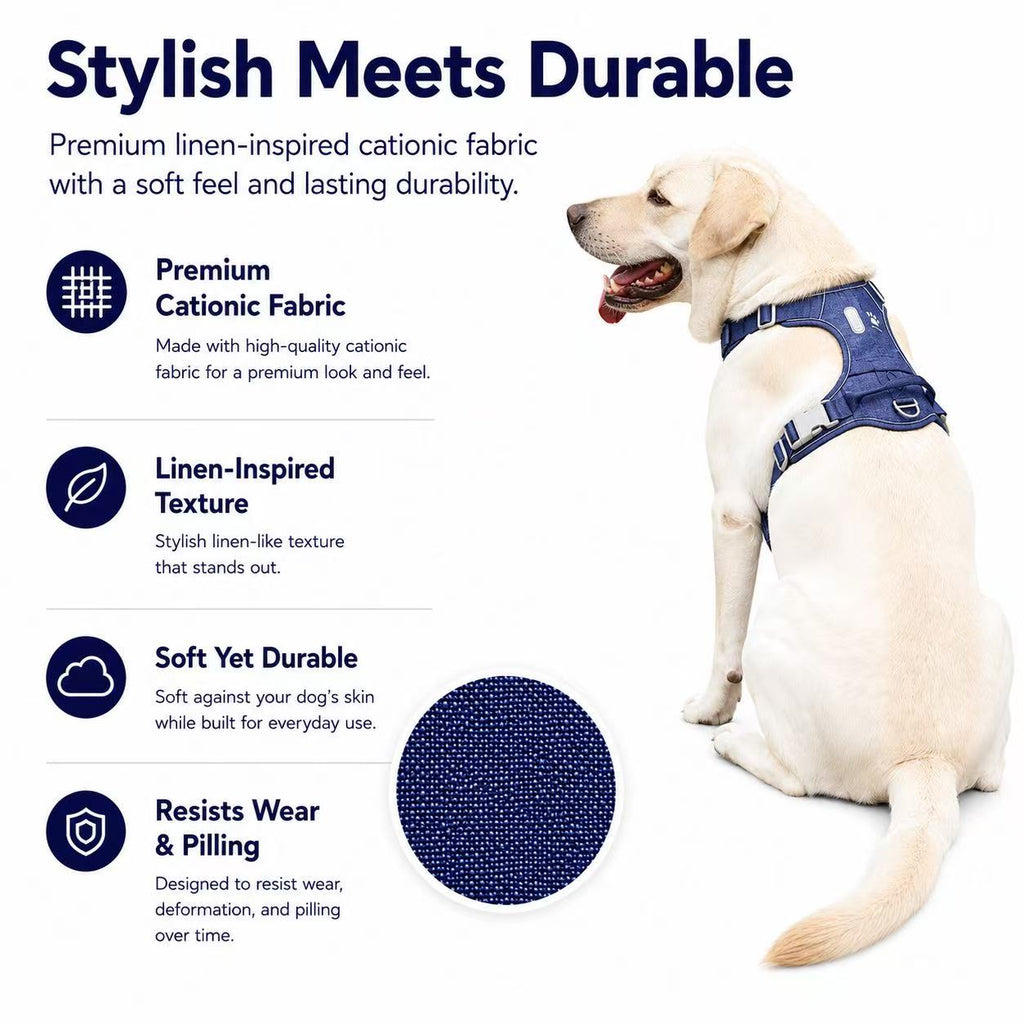 Hidden Tracker Pocket No-Pull Dog Harness, Reflective & adjustable