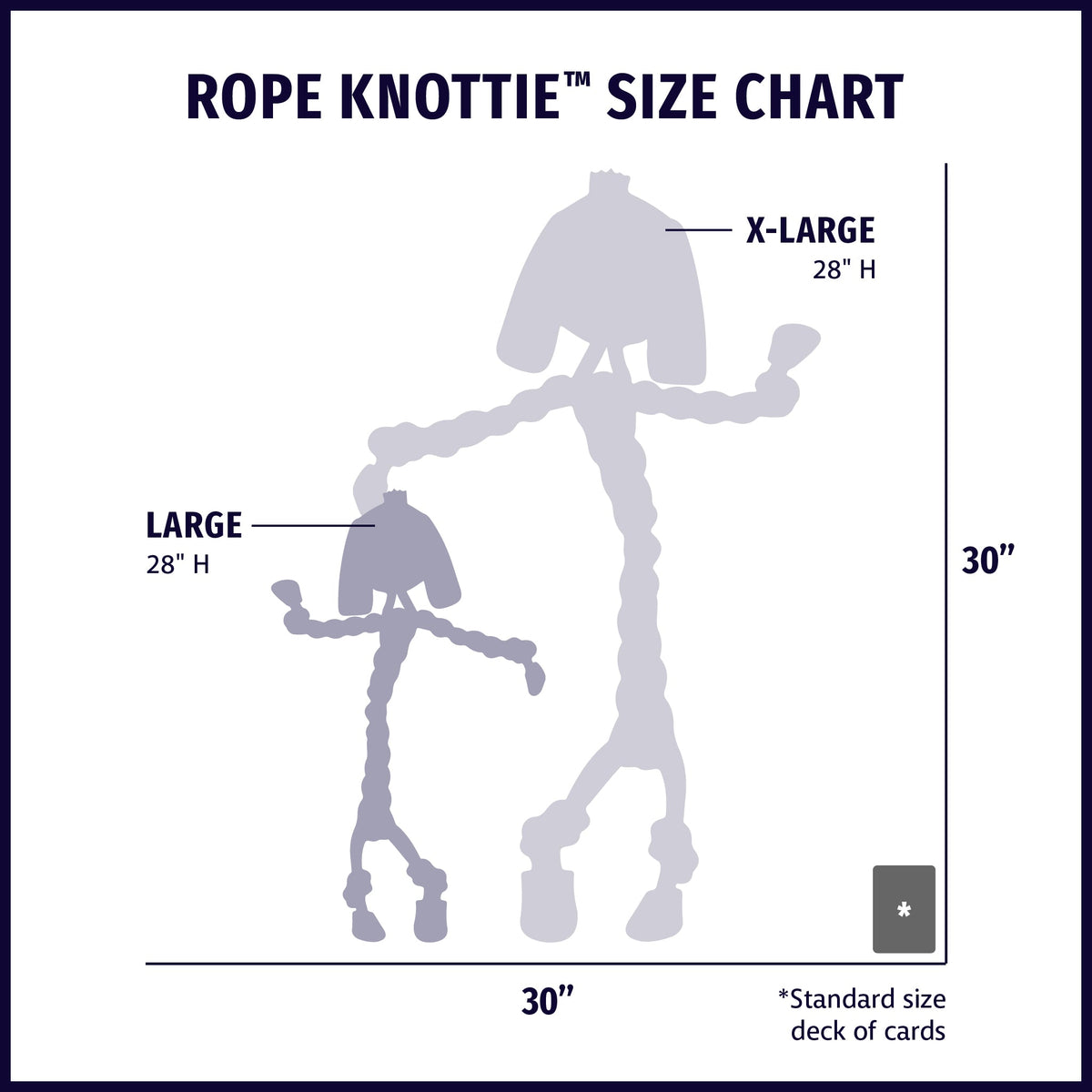 Natural Rope Knottie® Dog Toys, 3 Pack, XL (16mm rope diameter)