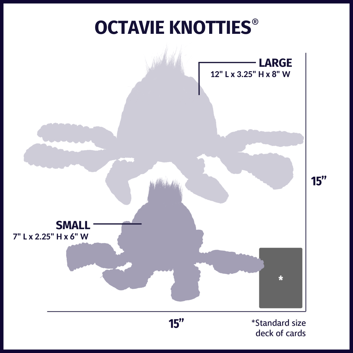 Octavie Octopus Knottie® Plush Dog Toy