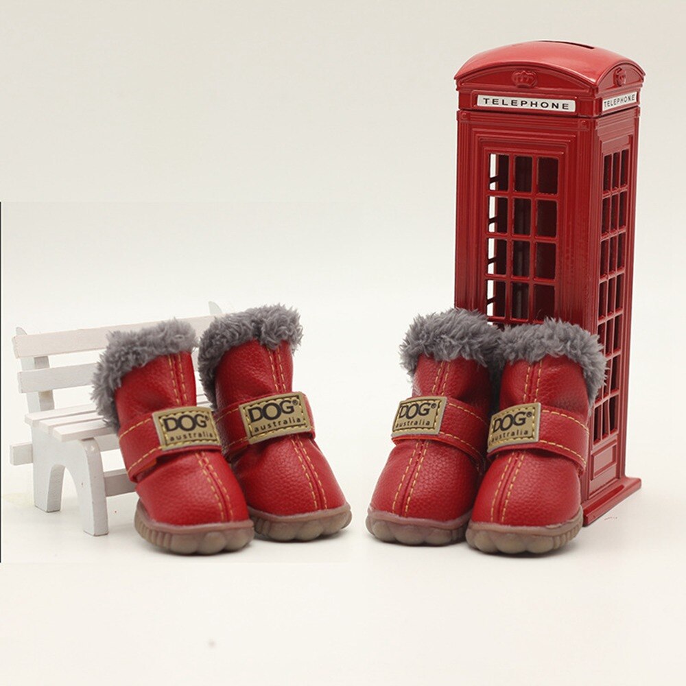 Dog Australia Waterproof Fleece-Lined Warm Dog Snow Boots