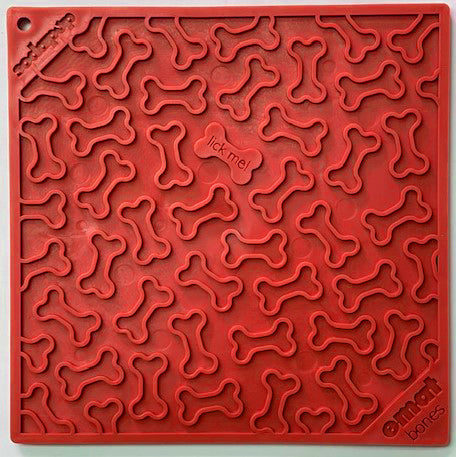 Bones eMat - Enrichment Lick Mat for Dogs and Cats | eMat Enrichment Toy for Anxiety Relief | SodaPup