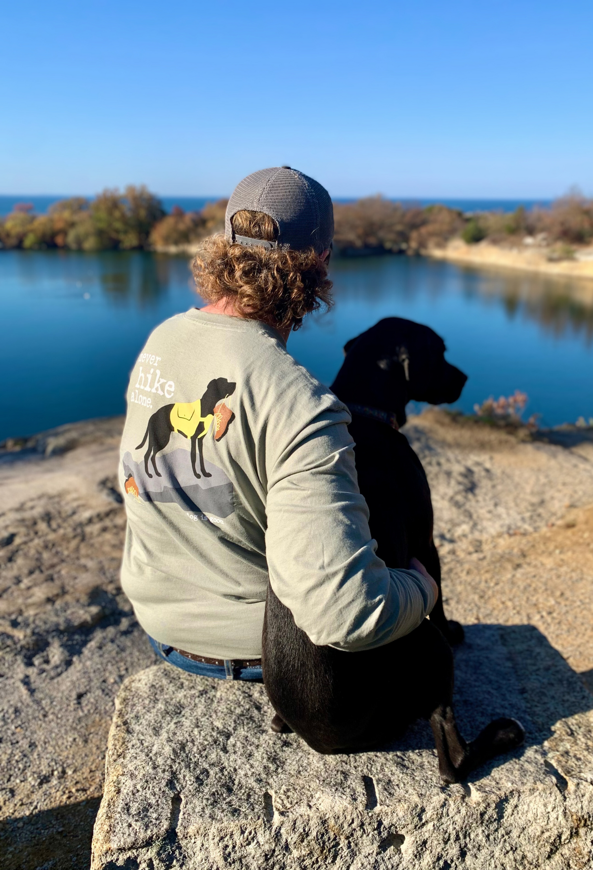Long Sleeve T-shirt: Never Hike Alone