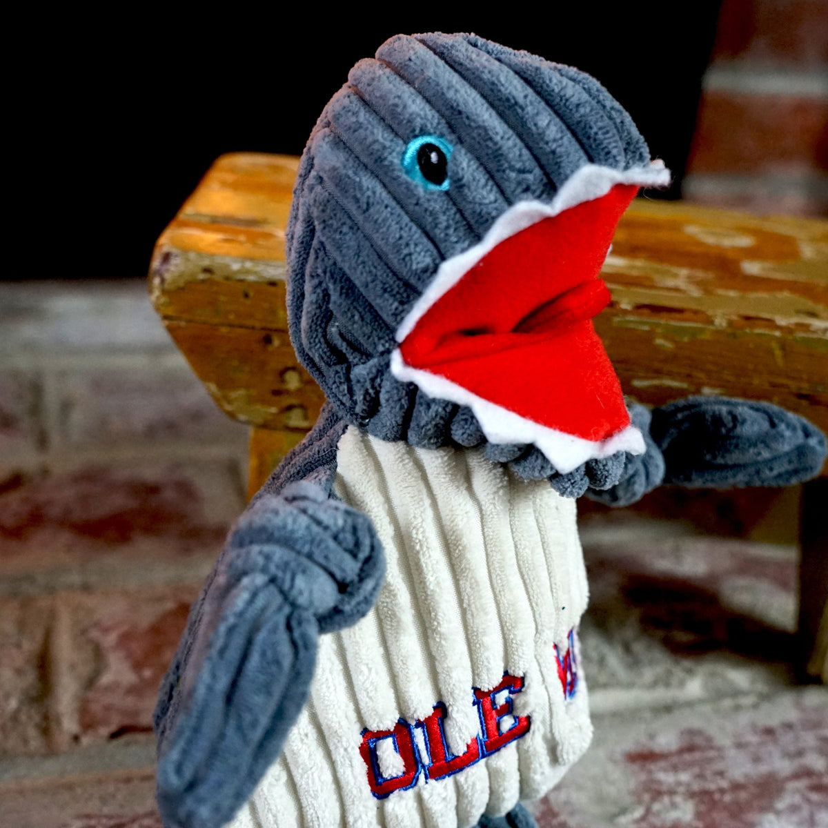 NCAA Ole Miss (U. of Mississippi), Tony Land Shark Knottie® Plush Dog Toy