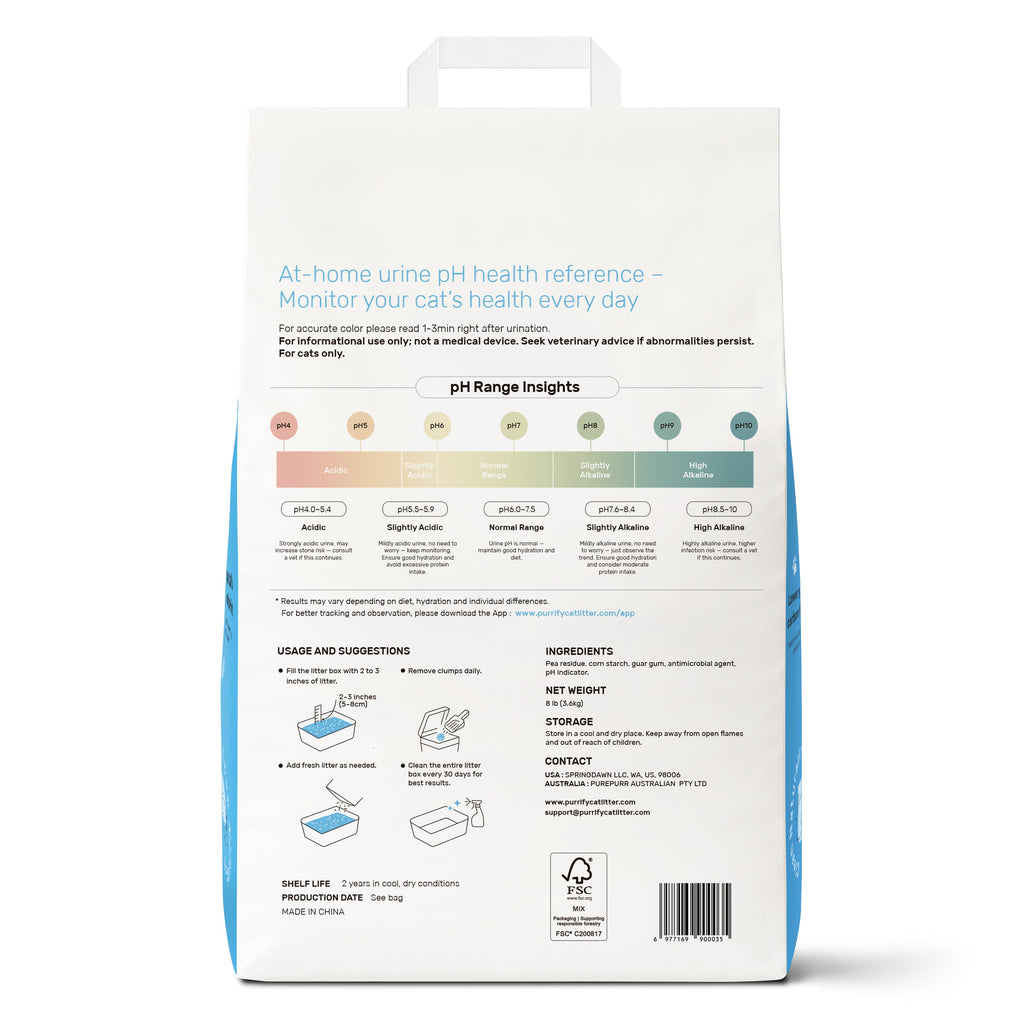 purrify® Smart pH Insight Plant-Based Clumping Cat Litter