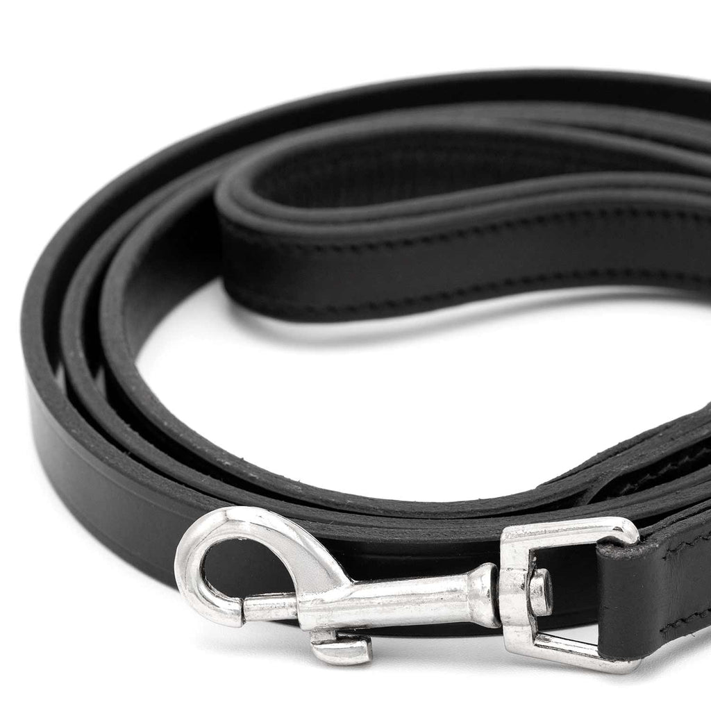 Jeffers Black Padded Leather Pet Leash