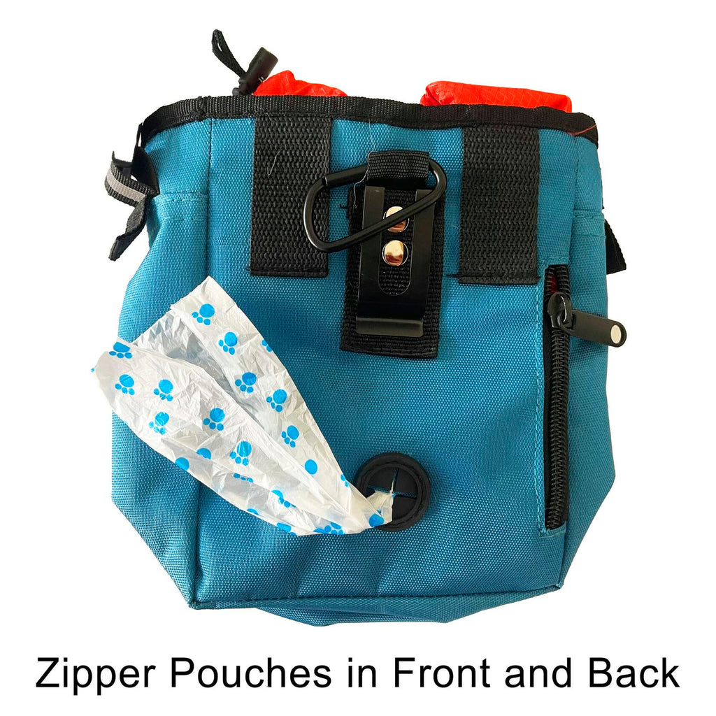 Jalousie Dog Training Pouch with Clicker & Water Bowl 5 Ways to Wear Grey